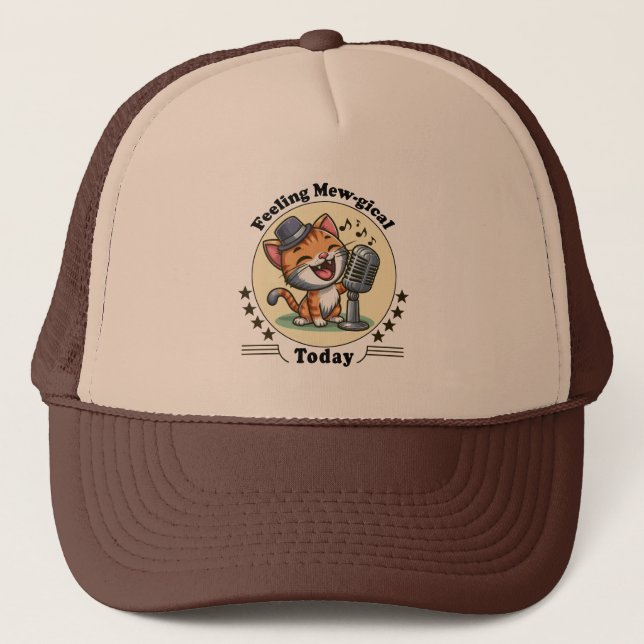 Boné canto de gato engraçado (Frente)