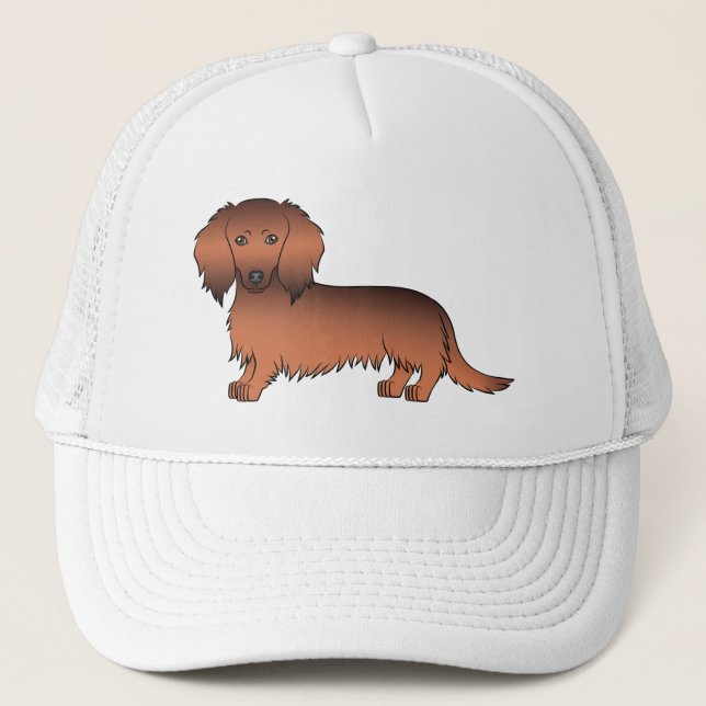 Boné Cão de Cartografia de Cabelo Longo Vermelho (Frente)