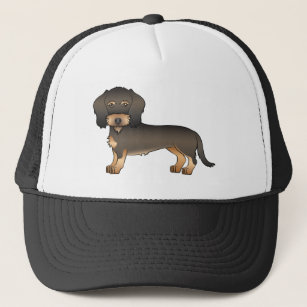 Boné Cão de Cartoon Cachshund Cachshund com Cabelo Selv