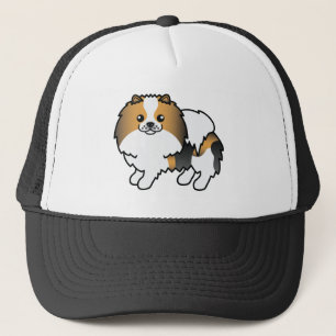 Boné Cão-de-Cartoon Cole Tricolor Pomeraniano