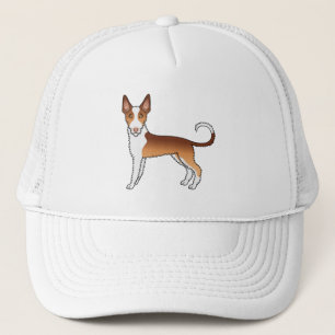 Boné Cão De Cartoon Ibizan Hound, De Fio Vermelho E Br