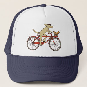 Boné Cão do ciclismo com amigo do esquilo - arte do