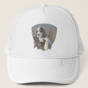 Boné Cãozinho do inglês Setter com uma espingarda cláss