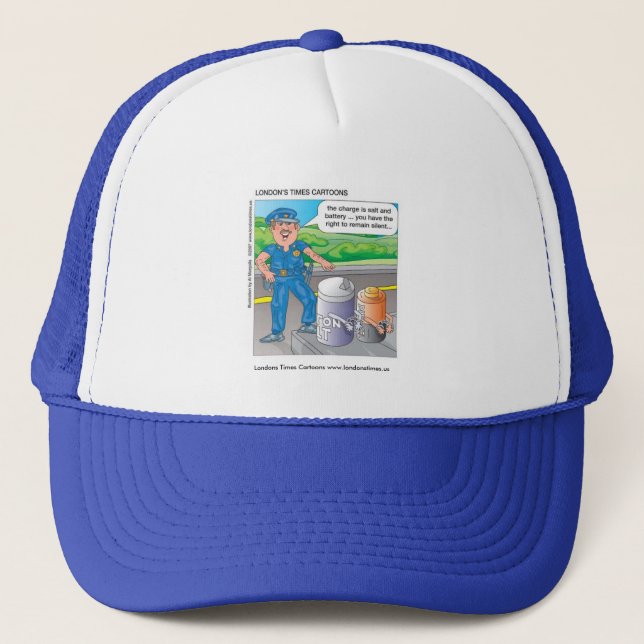 Boné Cap Funny Agressão e Bateria Humor Policial (Frente)