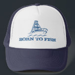 Boné Capa de pesca | Nascer de peixe com design de barc<br><div class="desc">Capa de pesca | Nascer para pescar com design de barco. Ideia divertida de presente para iates,  barcos e entusiastas da pesca. Também excelente para aposentado.</div>