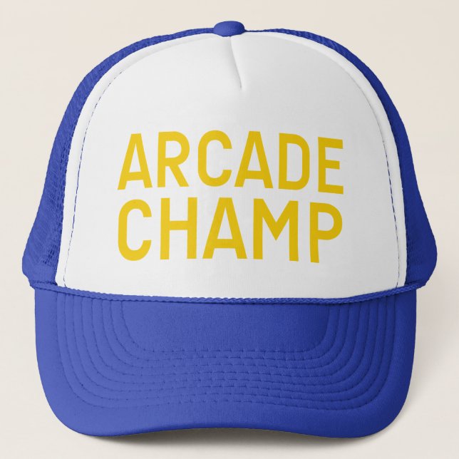 Boné Capa de slogan divertida do ARCADE CHAMP (Frente)