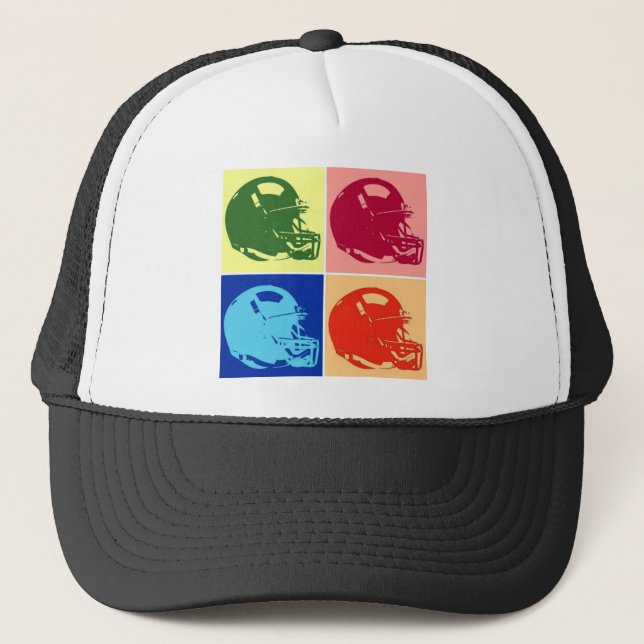 Boné Capacete de futebol de Pop de quatro cores (Frente)