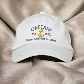 Boné Capitão Com Âncora Personalizada