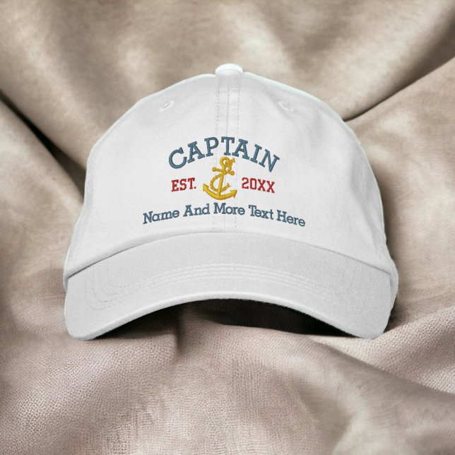 Boné Capitão Com Âncora Personalizada (Criador carregado)