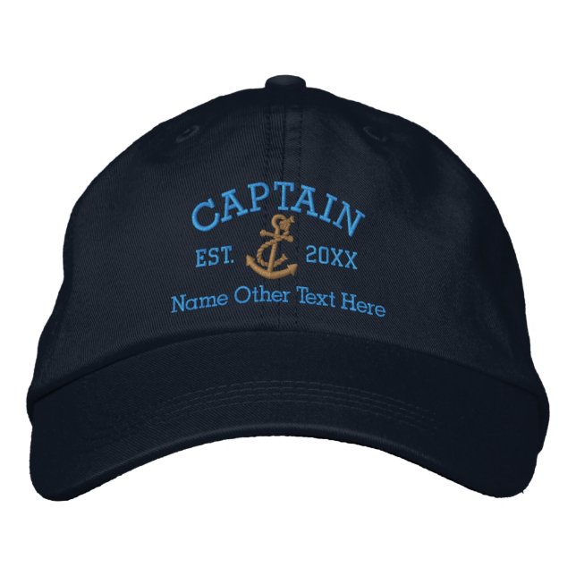 Boné Capitão Com Âncora Personalizado (Frente)