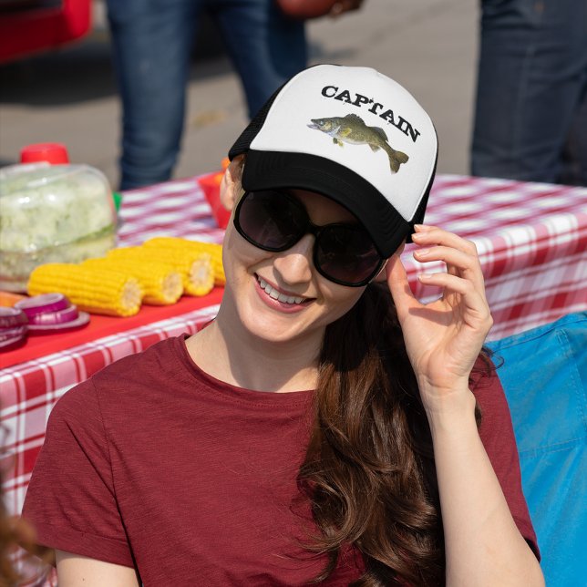 Boné Capitão da Carta dos Barcos de Pesca Walleye (Criador carregado)