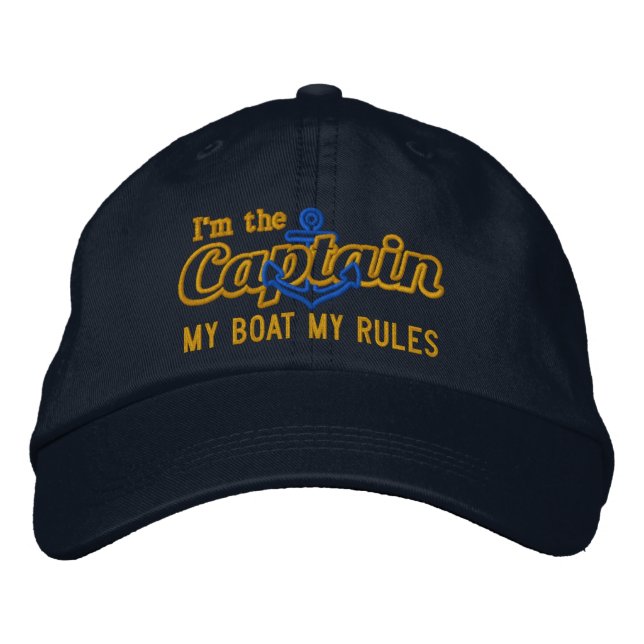 Boné Capitão diz Meu Barco Minhas Regras (Frente)