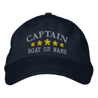 Capitão Náutico Nome do Barco Dourado Estrelas Mar