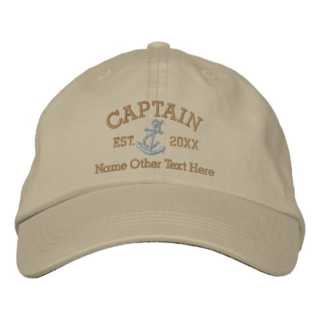 Boné Captain With Anchor Personalized (Frente)