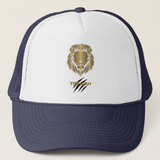 Boné Capuz com Gráfico do Leão Dourado e Preto