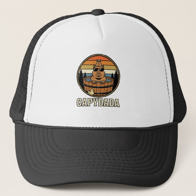 Boné Capydada Capivara Pai Retro Banheira de Hidromassa (Frente)