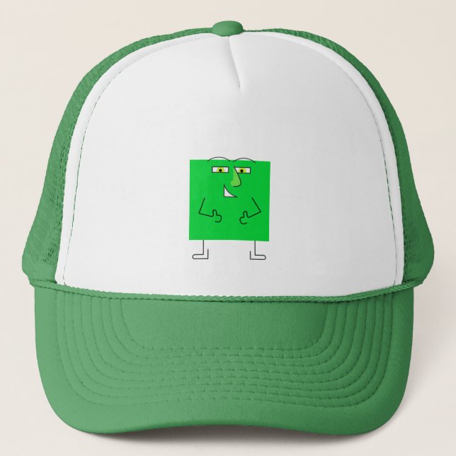 Boné Cara ao quadrado verde (Frente)