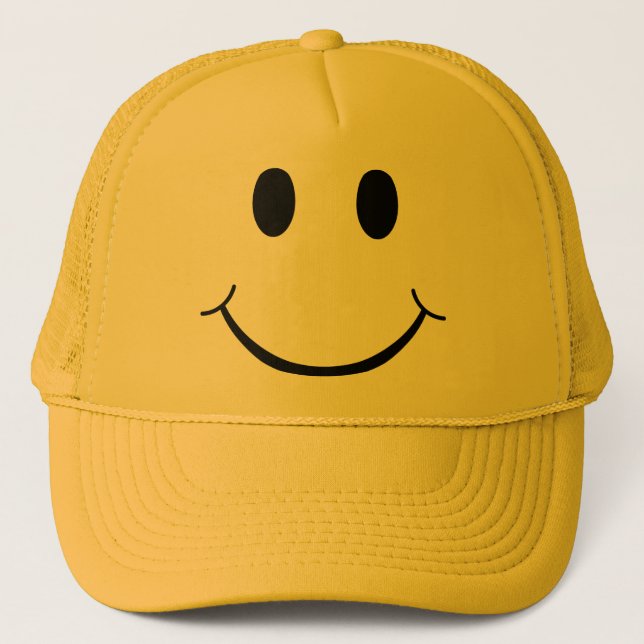 Boné Cara Feliz Amarela Clássica dos Anos 70 (Frente)