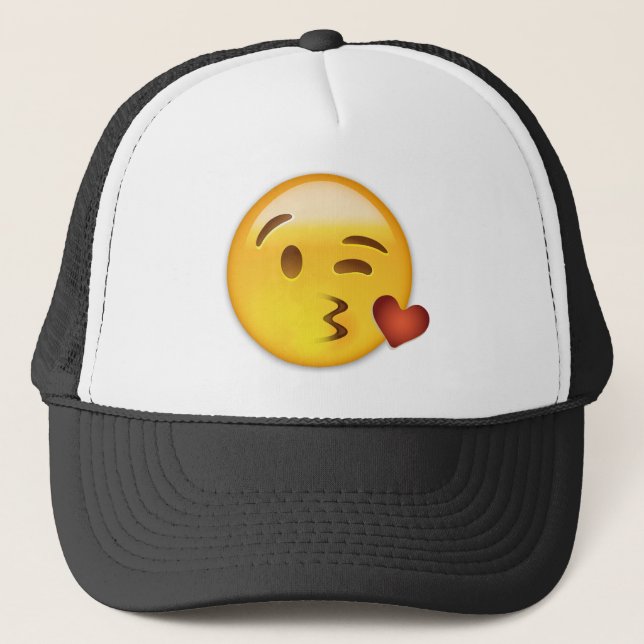 Boné Cara que joga um beijo Emoji (Frente)