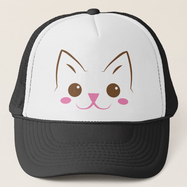 Boné Cara simples do gato tão bonito! (Frente)