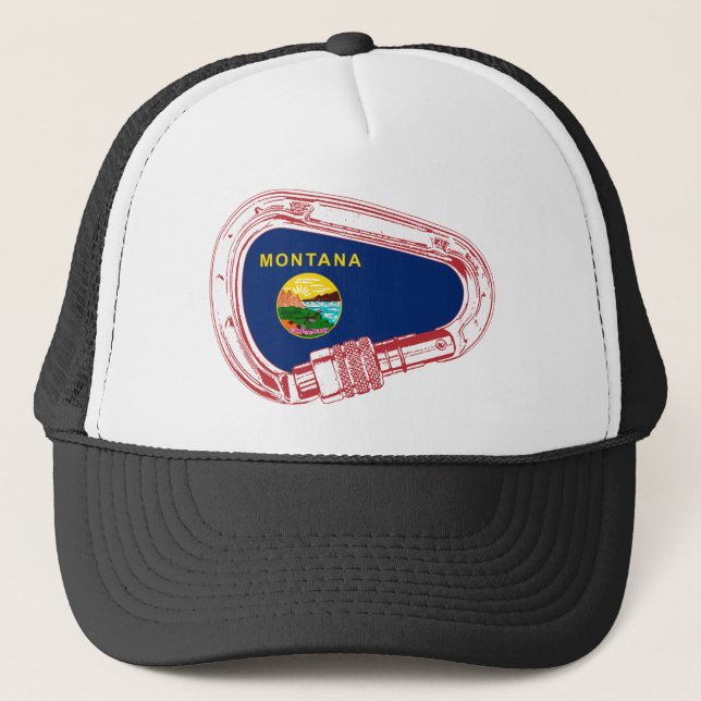 Boné Carabineiro de subida da bandeira de Montana (Frente)