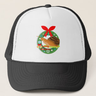 Boné caracol de natal alegre