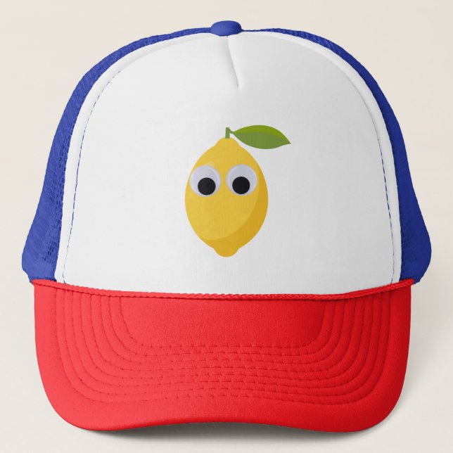 Boné Caractere Lemon, fruta doce com olhos malvados (Frente)