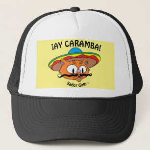 Boné CARAMBA! Gato de Cartoon Mexicano