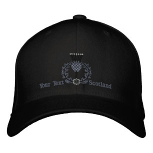 Boné Cardo escocês personalizado Scotland no preto