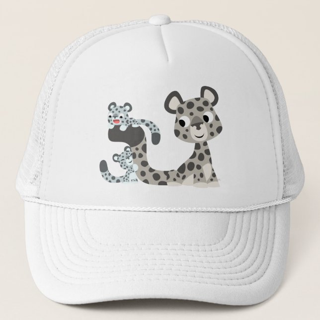 Boné Caricatura Leopardo de Neve e Cubs Hat (Frente)