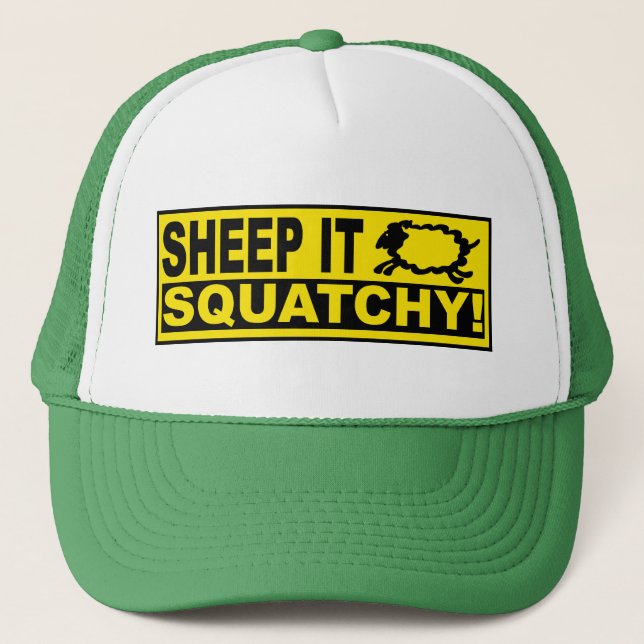 Boné CARNEIROS ELE SQUATCHY! Mistérios SHEEPSQUATCH dos (Frente)
