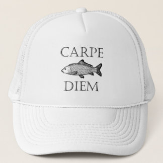 Boné Carpe Diem Seize o Dia Carpa Peixe-Carpa Procrasti