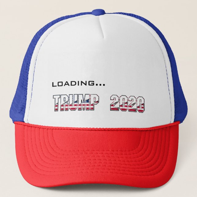 Boné Carregando Trump 2020 Tipografia Eleitoral dos EUA (Frente)