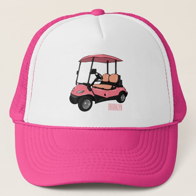 Boné Carrinho de golfe / desenho animado de buggy de go (Frente)