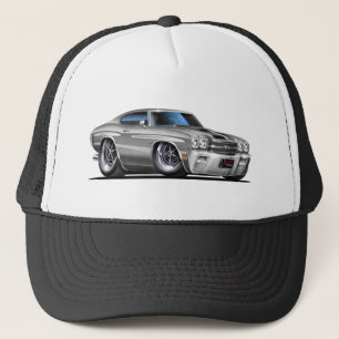 Boné Carro 1970 Prata-Preto de Chevelle