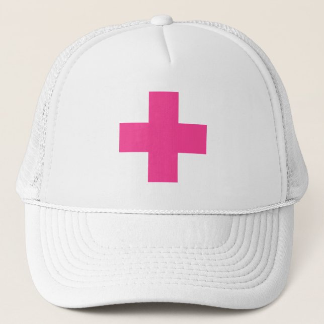 Boné Carro-caminhoneiro cor-de-rosa e personalizado par (Frente)