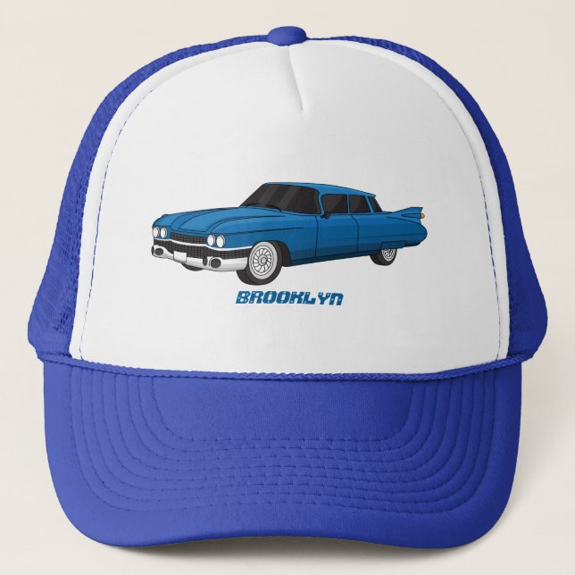Boné Carro clássico azul legal 1959 (Frente)