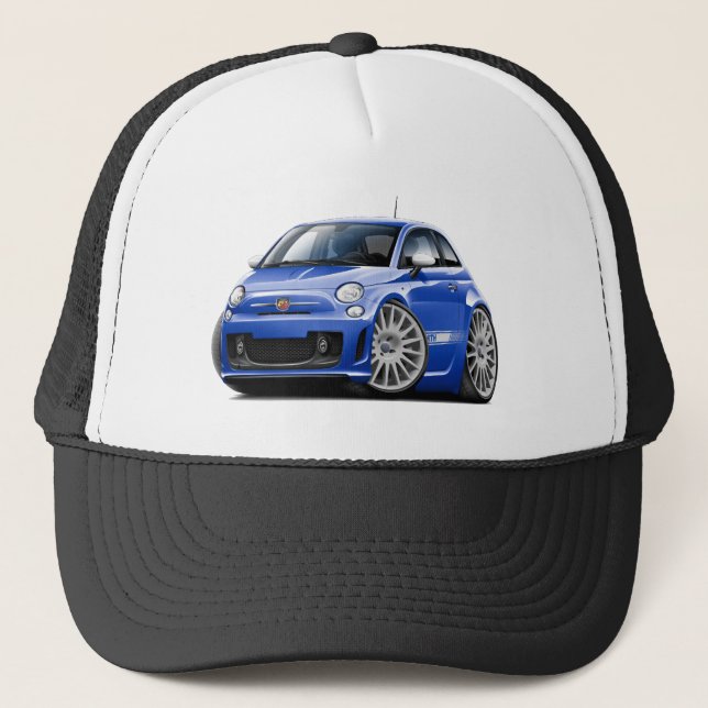 Boné Carro do azul de Fiat 500 Abarth (Frente)