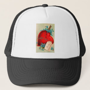 Boné Cartão vermelho grande dos namorados do coração