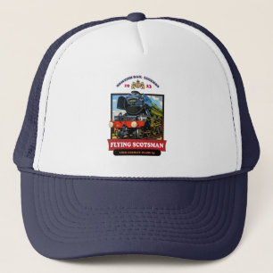 Boné Cartaz Retro da Locomotiva a Vapor Flying Scotsman