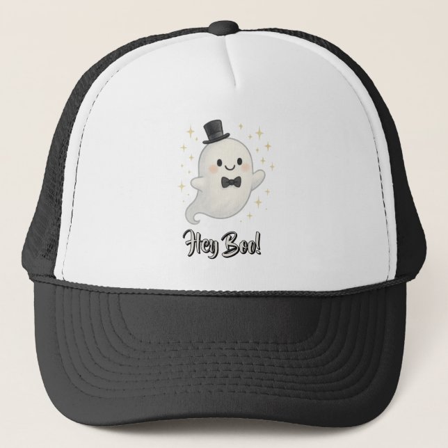 Boné Cartografia Suave Ei Boo fantasma Halloween (Frente)