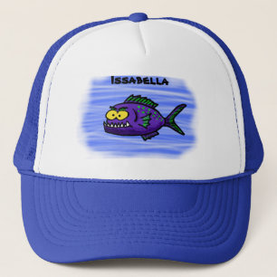 Boné Cartoon de peixe Piranha