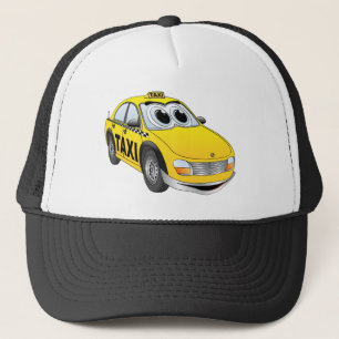 Boné Cartoon de táxi amarelo
