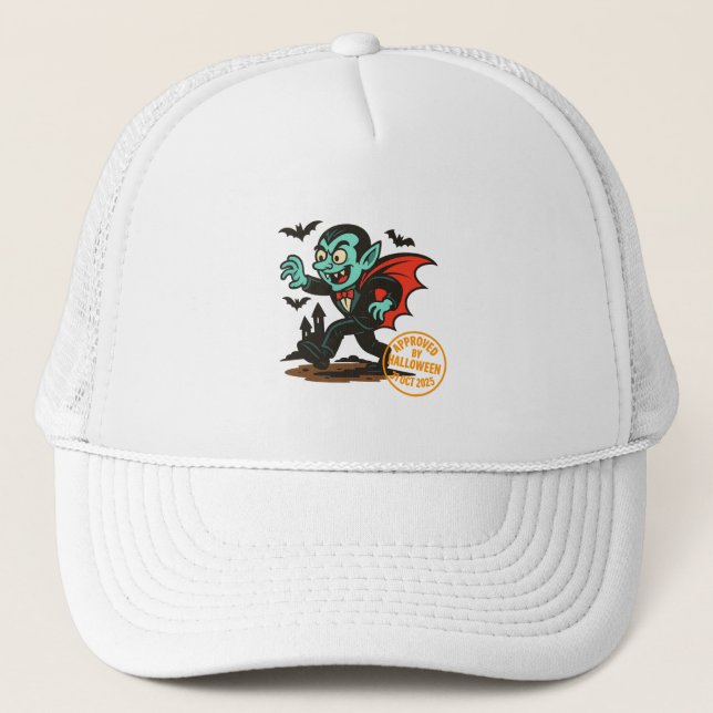 Boné Cartoon Dracula Vampiro - Aprovado pelo Halloween (Frente)