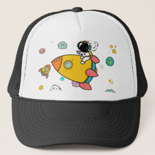 Boné Cartoon espacial astronauta