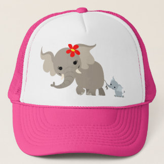 Boné Cartoon Madre Elefante e Chapéu do Vitelo