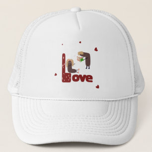 Boné Casal engraçado com flores