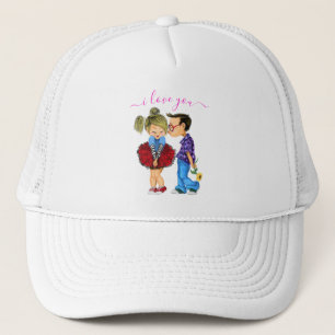 Boné Casal Romântico - Amor - Beijo - Eu Te Amo
