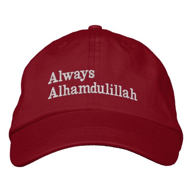 Boné Casquette Rouge "Always Alhamdulillah" (Frente)