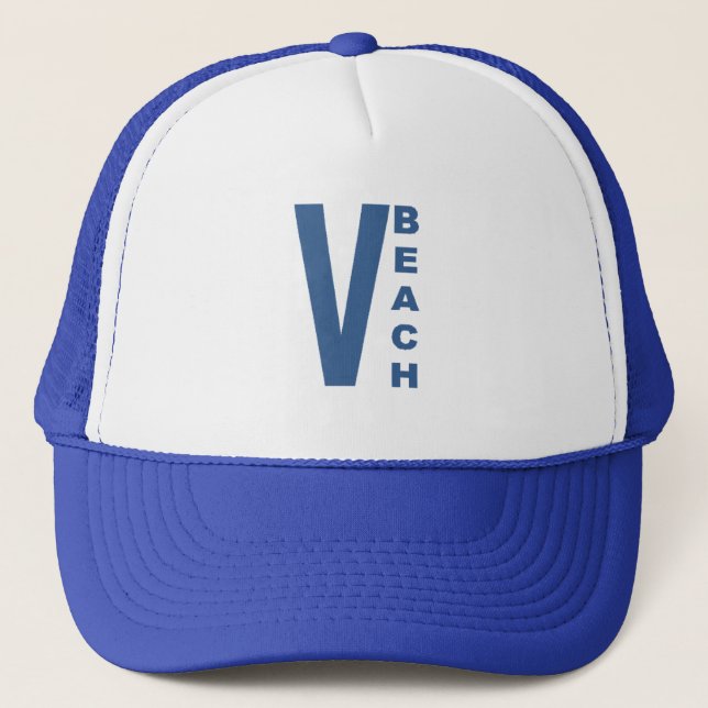 Boné Casquette Trucker blanc royal   VIRGINIA  BEACH (Frente)